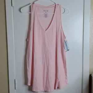 Pink Sleeveless Vneck Tshirt